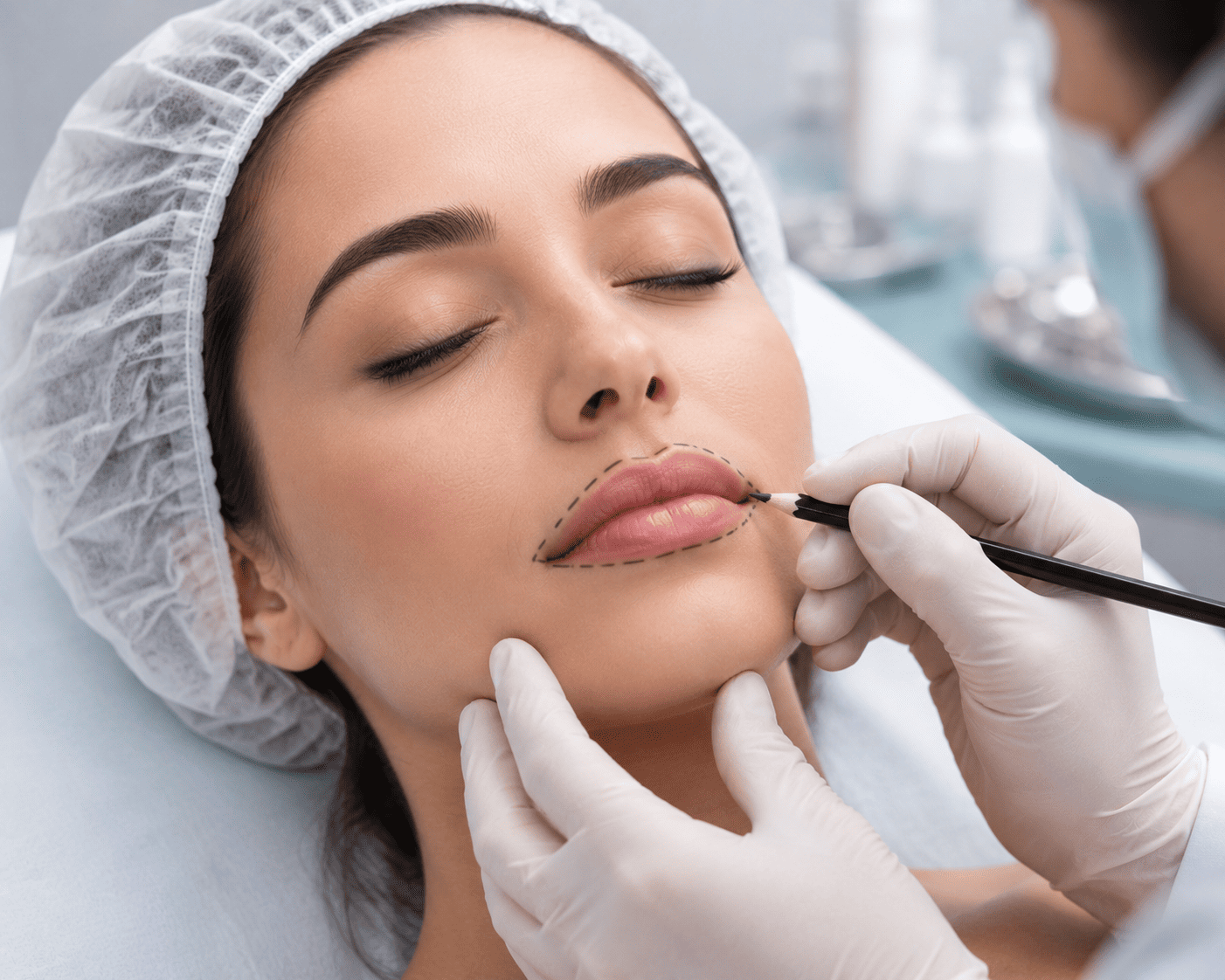 Lips — facial injection procedure
